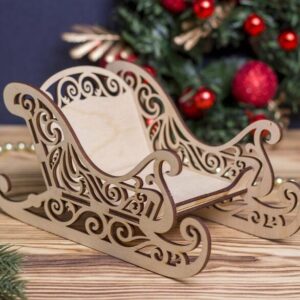 Intra απο ξύλο plywood 3mm-4mm πάχος – Κύλιση Saw Santa Sleigh File 30x35 cm INTRAVECTRY-MY555060
