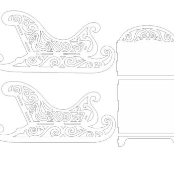 Intra απο ξύλο plywood 3mm-4mm πάχος – Κύλιση Saw Santa Sleigh File 30x35 cm INTRAVECTRY-MY555060 - Image 4