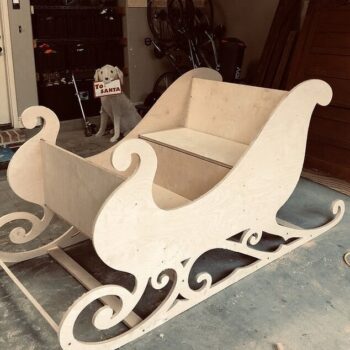 Intra απο ξύλο plywood 3mm-4mm πάχος – ξύλο κόντρα πλακέ Santa Sleigh 15x20 cm INTRAVECTRY-MY555061 - Image 1