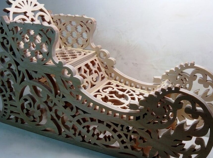 Intra απο ξύλο plywood 3mm-4mm πάχος – Διακοσμητικό ξύλο έλκηθρου Fretwork 15x20 cm INTRAVECTRY-MY555069