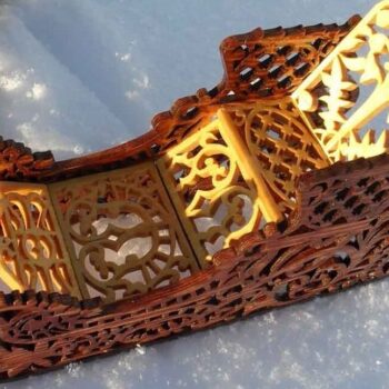 Intra απο ξύλο plywood 3mm-4mm πάχος – Διακοσμητικό ξύλο έλκηθρου Fretwork 15x20 cm INTRAVECTRY-MY555069 - Image 2