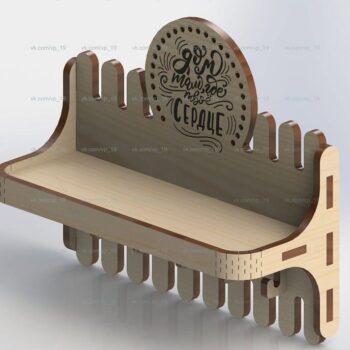 Intra απο ξύλο plywood 3mm-4mm πάχος – ξύλο ραφιού εισόδου κλειδιού 10x10 cm INTRAVECTRY-MY559170 - Image 1