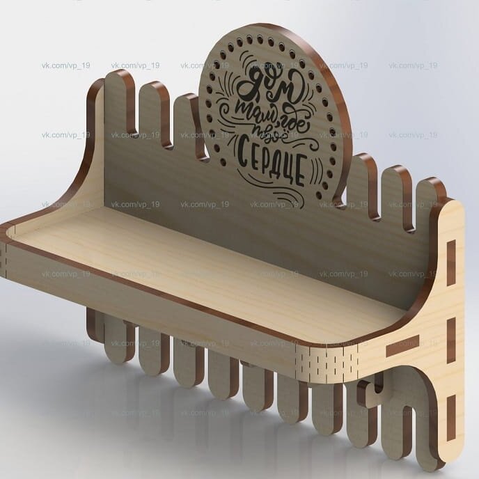 Intra απο ξύλο plywood 3mm-4mm πάχος – ξύλο ραφιού εισόδου κλειδιού 20x20 cm INTRAVECTRY-MY557576