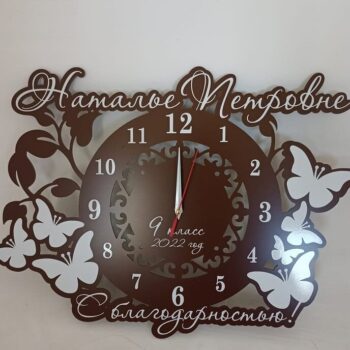 Intra απο ξύλο plywood 3mm-4mm πάχος – Εξατομικευμένο ξύλο ρολογιού τοίχου Butterfly 25x30 cm INTRAVECTRY-MY555081 - Image 2