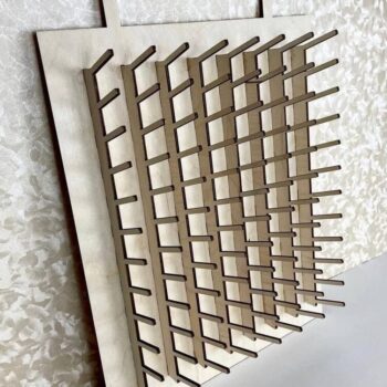 Intra απο ξύλο plywood 3mm-4mm πάχος – ξύλο ραφιών με κλωστές ραπτικής στον τοίχο 25x30 cm INTRAVECTRY-MY555109 - Image 3