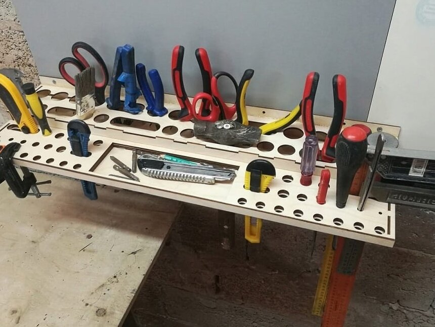 Intra απο ξύλο plywood 3mm-4mm πάχος – Tool Rack Organizer File 30x35 cm INTRAVECTRY-MY555110