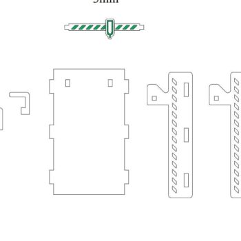 Intra απο ξύλο plywood 3mm-4mm πάχος – ξύλο κατόχου επαγγελματικής κάρτας 35x40 cm INTRAVECTRY-MY555115 - Image 3