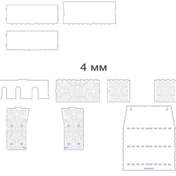 Intra απο ξύλο plywood 3mm-4mm πάχος – ξύλο ράφι για μπαχαρικά κουζίνας 25x25 cm INTRAVECTRY-MY555120 - Image 2