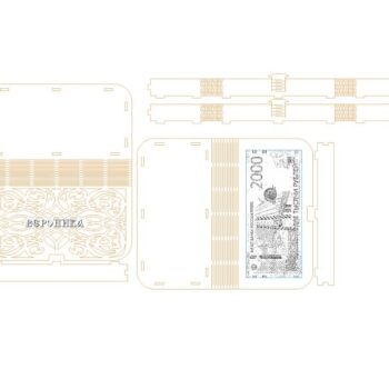 Intra απο ξύλο plywood 3mm-4mm πάχος – ξύλο Ξύλινου Φάκελου Χρημάτων 20x20 cm INTRAVECTRY-MY555121 - Image 4