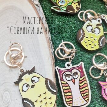 Intra απο ξύλο plywood 3mm-4mm πάχος – Σετ ξύλο Ξύλινο Μπρελόκ κουκουβάγιας 30x35 cm INTRAVECTRY-MY555122 - Image 3