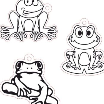 Intra απο ξύλο plywood 3mm-4mm πάχος – ξύλο Βάτραχος Ξύλινα Μπρελόκ 20x25 cm INTRAVECTRY-MY555123 - Image 2