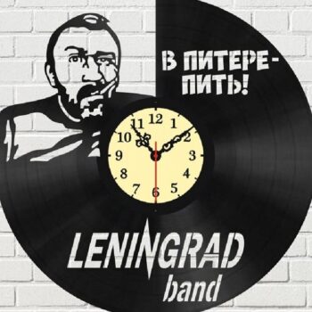 Intra απο ξύλο plywood 3mm-4mm πάχος – ξύλο ρολογιού βινυλίου του Leningrad Rock Band 25x25 cm INTRAVECTRY-MY561043 - Image 1