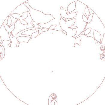 Intra απο ξύλο plywood 3mm-4mm πάχος – ξύλο ρολογιού τοίχου βινυλίου Bird on Branch 40x40 cm INTRAVECTRY-MY560755 - Image 2