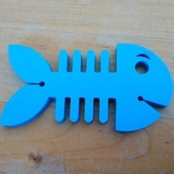 Intra απο ξύλο plywood 3mm-4mm πάχος – ξύλο θήκης καλωδίου ακουστικών Fish 15x20 cm INTRAVECTRY-MY555142 - Image 1