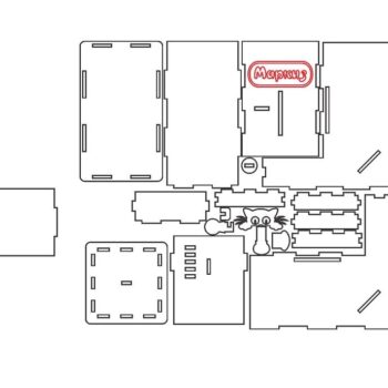 Intra απο ξύλο plywood 3mm-4mm πάχος – Αυτογεμιζόμενο ξύλο διανομής τροφοδοσίας γάτας 50x60 cm INTRAVECTRY-MY555145 - Image 2