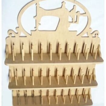 Intra απο ξύλο plywood 3mm-4mm πάχος – Ξύλινο ξύλο ράφι με κλωστές 60 καρουλιών 40x40 cm INTRAVECTRY-MY555148 - Image 1