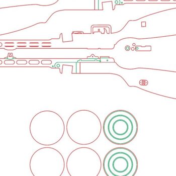 Intra απο ξύλο plywood 3mm-4mm πάχος – ξύλο μοντέλου υποπολυβόλου PPSh 41 40x40 cm INTRAVECTRY-MY561536 - Image 3