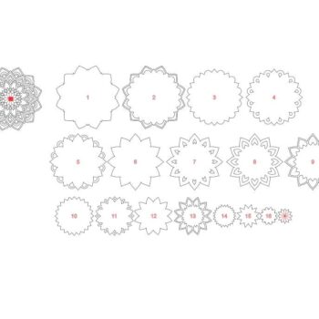 Intra απο ξύλο plywood 3mm-4mm πάχος – ξύλο τέχνης τοίχου με στρώματα ξύλου Mandala 20x20 cm INTRAVECTRY-MY558019 - Image 2