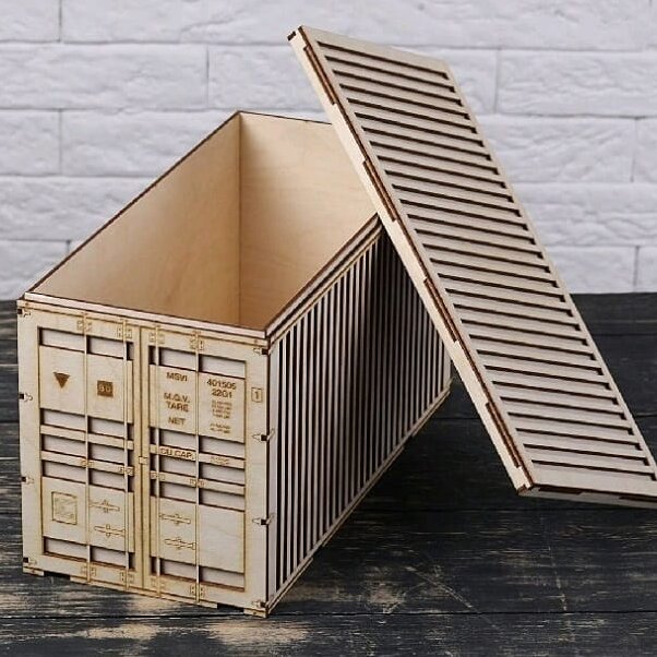 Intra απο ξύλο plywood 3mm-4mm πάχος – ξύλο Ξύλινου Μοντέλου Εμπορευματοκιβωτίου αποστολής 40x40 cm INTRAVECTRY-MY561538