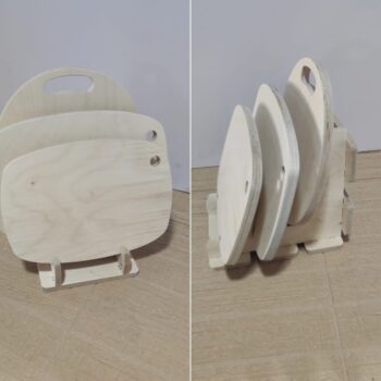 Intra απο ξύλο plywood 3mm-4mm πάχος – Σετ ξύλινη σανίδα κοπής με λίμα βάσης 25x30 cm INTRAVECTRY-MY555222 - Image 1