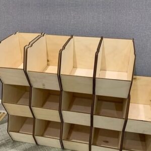 Intra απο ξύλο plywood 3mm-4mm πάχος – ξύλο κουτιού αποθήκευσης ξύλινων κάδων στοίβαξης 45x50 cm INTRAVECTRY-MY555223