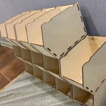 Intra απο ξύλο plywood 3mm-4mm πάχος – ξύλο κουτιού αποθήκευσης ξύλινων κάδων στοίβαξης 45x50 cm INTRAVECTRY-MY555223 - Image 2