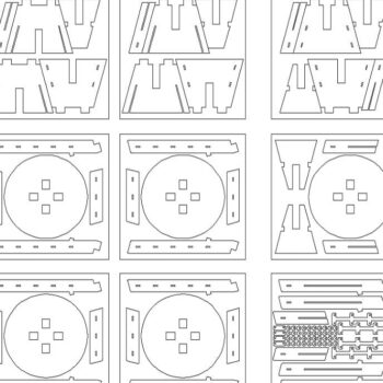 Intra απο ξύλο plywood 3mm-4mm πάχος – ξύλο διάταξης Mini Stool Trapezoid 35x40 cm INTRAVECTRY-MY555229 - Image 2