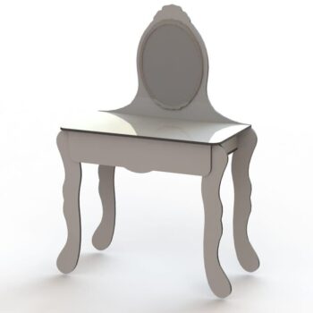 Intra απο ξύλο plywood 3mm-4mm πάχος – Τραπεζάκι τουαλέτας με λίμα καθρέφτη 50x60 cm INTRAVECTRY-MY555233 - Image 1