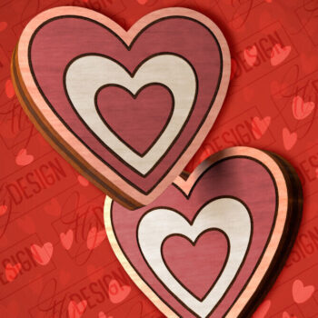 Intra απο ξύλο plywood 3mm-4mm πάχος – Valentines Stud Σκουλαρίκια Δίασταση  5x5 cm INTRAFABR-83058881 - Image 1