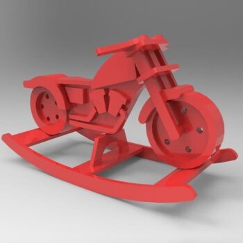 Intra απο ξύλο plywood 3mm-4mm πάχος – ξύλο Παιχνιδιού Rocking Motorcycle 45x50 cm INTRAVECTRY-MY555261 - Image 1
