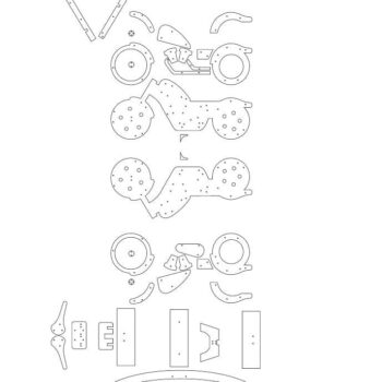 Intra απο ξύλο plywood 3mm-4mm πάχος – ξύλο Παιχνιδιού Rocking Motorcycle 45x50 cm INTRAVECTRY-MY555261 - Image 2