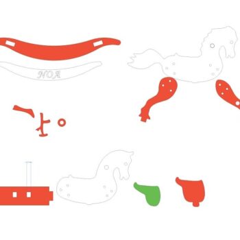 Intra απο ξύλο plywood 3mm-4mm πάχος – ξύλο Κοντραπλακέ Rocking Horse 15x15 cm INTRAVECTRY-MY555265 - Image 3