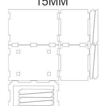 Intra απο ξύλο plywood 3mm-4mm πάχος – ξύλο Wood Nightstand Box 20x20 cm INTRAVECTRY-MY555266 - Image 2