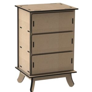 Intra απο ξύλο plywood 3mm-4mm πάχος – ξύλο 3 Συρταριέρα 15x20 cm INTRAVECTRY-MY555269