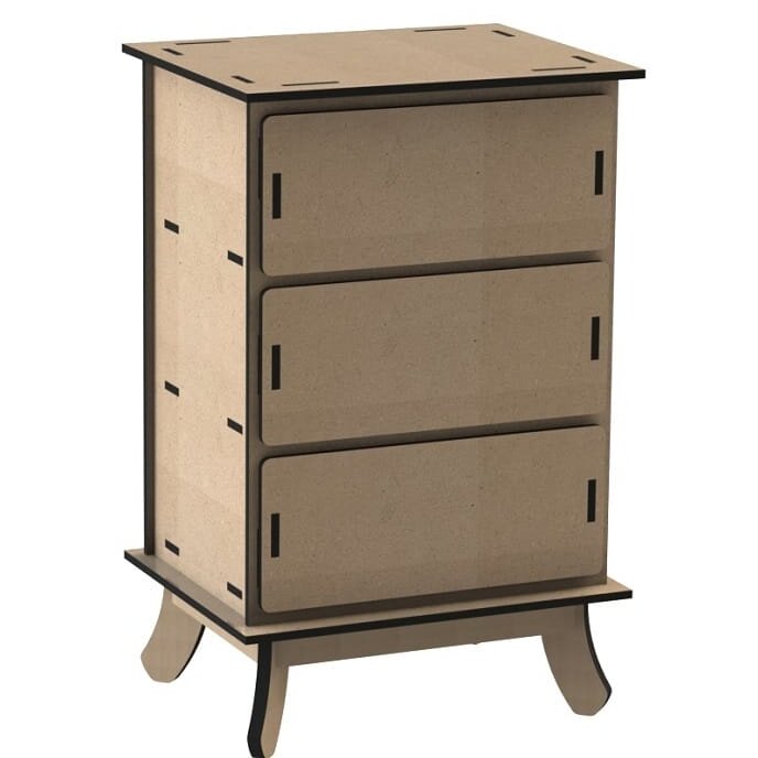 Intra απο ξύλο plywood 3mm-4mm πάχος – ξύλο 3 Συρταριέρα 15x20 cm INTRAVECTRY-MY555269