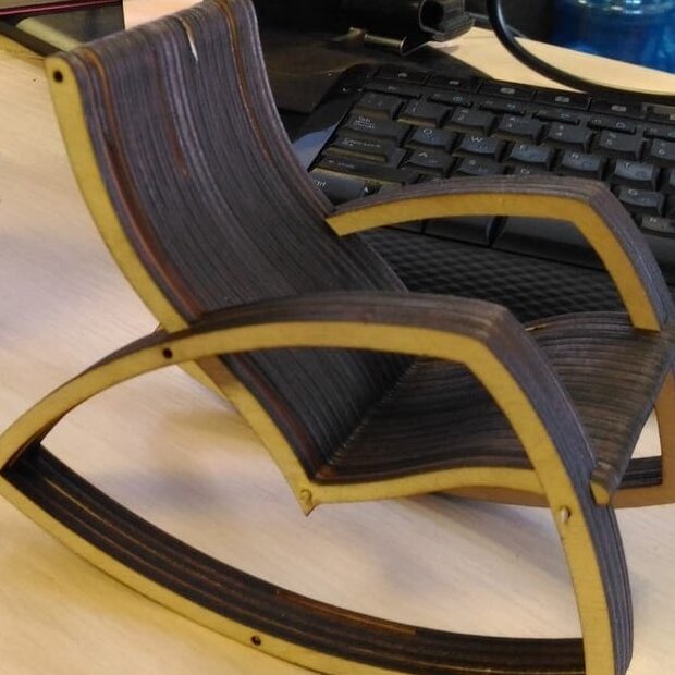 Intra απο ξύλο plywood 3mm-4mm πάχος – ξύλο κουνιστή καρέκλα Gaivota 35x40 cm INTRAVECTRY-MY555272