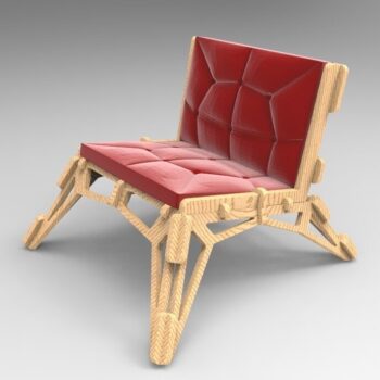 Intra απο ξύλο plywood 3mm-4mm πάχος – ξύλο Κάτοψης Καρέκλας Gustav 20mm 25x25 cm INTRAVECTRY-MY555274 - Image 1