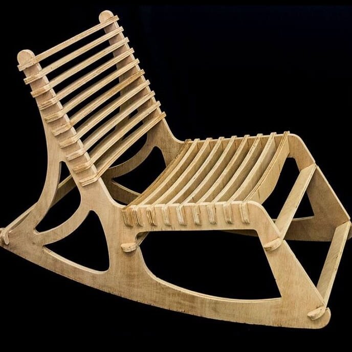 Intra απο ξύλο plywood 3mm-4mm πάχος – ξύλο κουνιστή καρέκλα Bentwood 15x20 cm INTRAVECTRY-MY555275