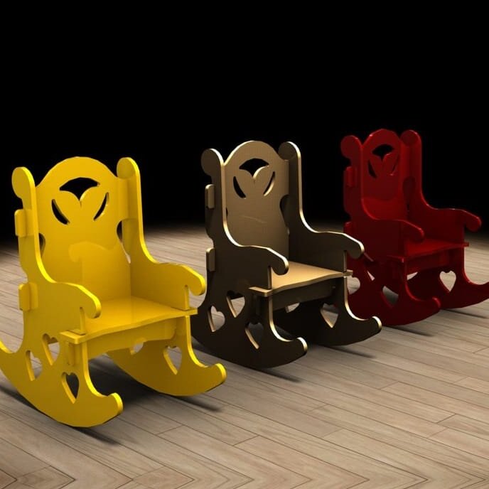 Intra απο ξύλο plywood 3mm-4mm πάχος – ξύλο Κουνιστή καρέκλα για παιδιά 30x30 cm INTRAVECTRY-MY555284