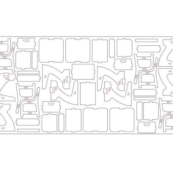 Intra απο ξύλο plywood 3mm-4mm πάχος – ξύλο σετ παιδικής καρέκλας τραπεζιού 40x45 cm INTRAVECTRY-MY555285 - Image 3