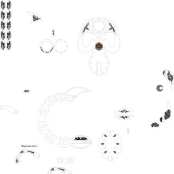 Intra απο ξύλο plywood 3mm-4mm πάχος – Χαραγμένο ξύλο Scorpion Minibar 30x30 cm INTRAVECTRY-MY555309 - Image 2