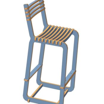 Intra απο ξύλο plywood 3mm-4mm πάχος – ξύλο Ξύλινο Σχέδιο Σκαμπώ Μπαρ 12x15 cm INTRAVECTRY-MY555315 - Image 1