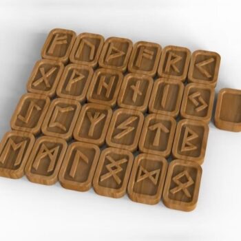 Intra απο ξύλο plywood 3mm-4mm πάχος – ξύλο προτύπου κιτ ξύλινων ρούνων 30x30 cm INTRAVECTRY-MY555328 - Image 1