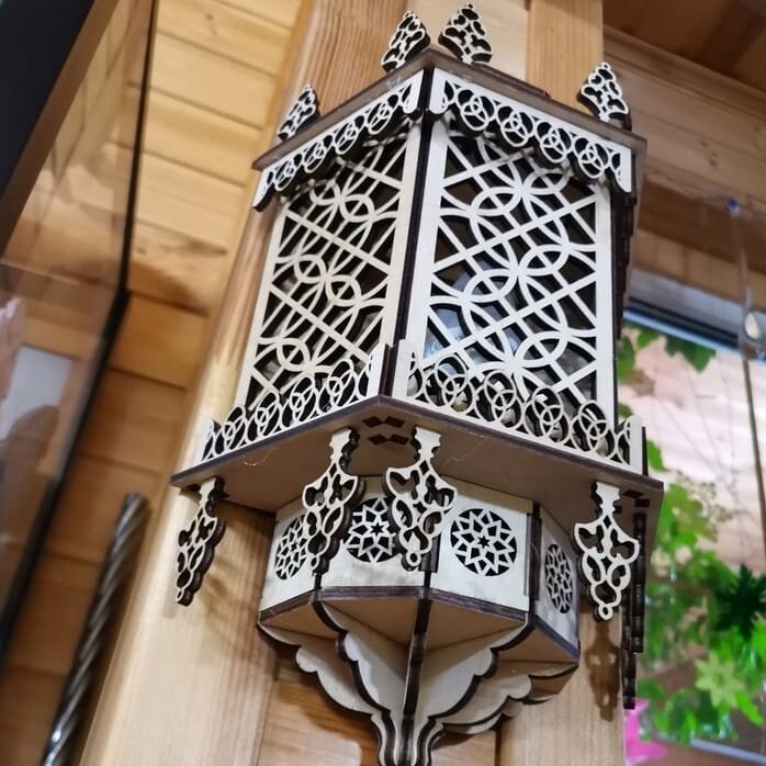 Intra απο ξύλο plywood 3mm-4mm πάχος – ξύλο Μαροκινού Φωτιστικό Τοίχου 20x25 cm INTRAVECTRY-MY557941