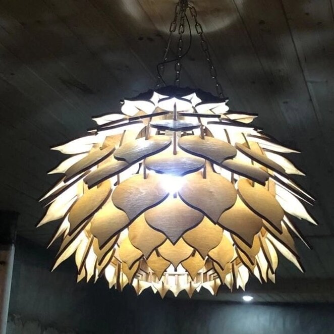 Intra απο ξύλο plywood 3mm-4mm πάχος – ξύλο πολυελαίου κουκουνάρι 10x10 cm INTRAVECTRY-MY555330