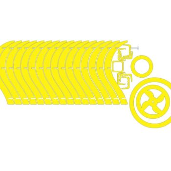 Intra απο ξύλο plywood 3mm-4mm πάχος – Ξύλινη λίμα αμπαζούρ με αερόστατο 40x40 cm INTRAVECTRY-MY557986 - Image 2