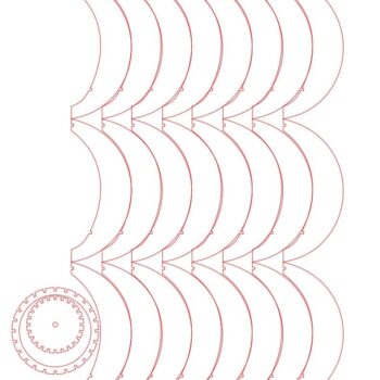 Intra απο ξύλο plywood 3mm-4mm πάχος – Ξύλινο μενταγιόν φωτιστικό οροφής 40x45 cm INTRAVECTRY-MY555360 - Image 2
