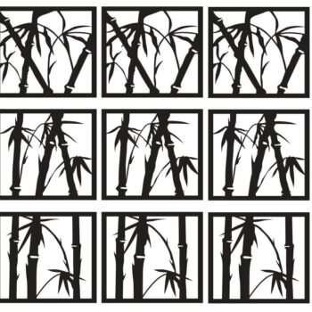 Intra απο ξύλο plywood 3mm-4mm πάχος – Bamboo Tree Decor Wall Set με 3 πάνελ ξύλο 15x15 cm INTRAVECTRY-MY558139 - Image 3