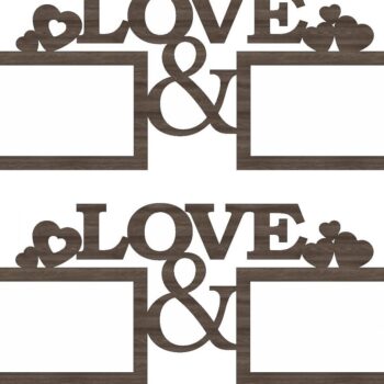 Intra απο ξύλο plywood 3mm-4mm πάχος – ξύλο Love Frame for Valentine Couple 40x45 cm INTRAVECTRY-MY558589 - Image 2