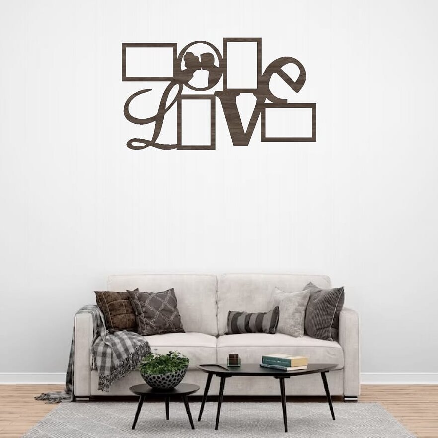 Intra απο ξύλο plywood 3mm-4mm πάχος – Τα ζευγάρια λατρεύουν το ξύλο κορνίζας του Word Art 50x60 cm INTRAVECTRY-MY556904